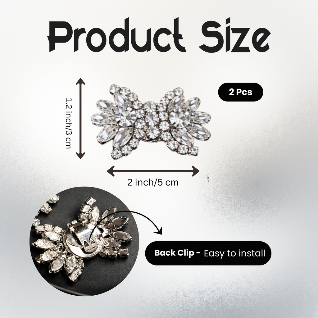 Butterfly Bling Crystal Clip (Pair)