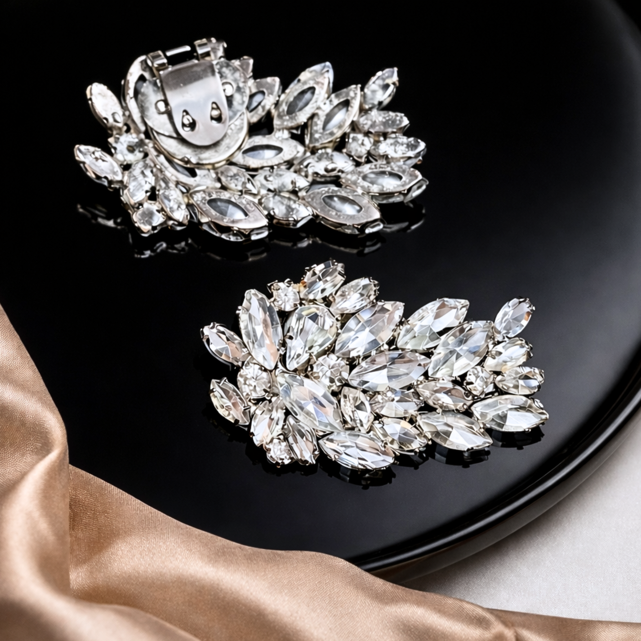 Celestial Wings Crystal Clip (Pair)