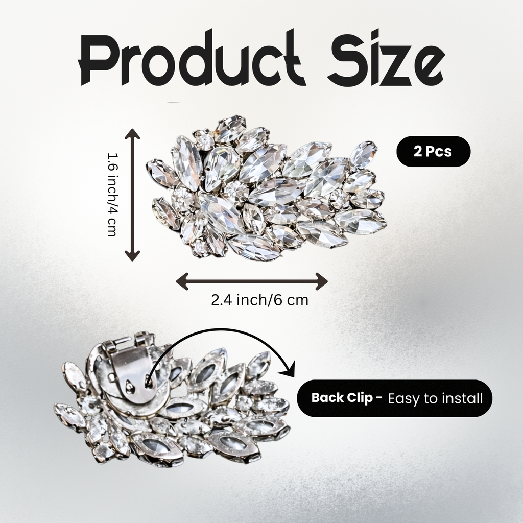 Celestial Wings Crystal Clip (Pair)