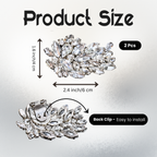 Celestial Wings Crystal Clip (Pair)