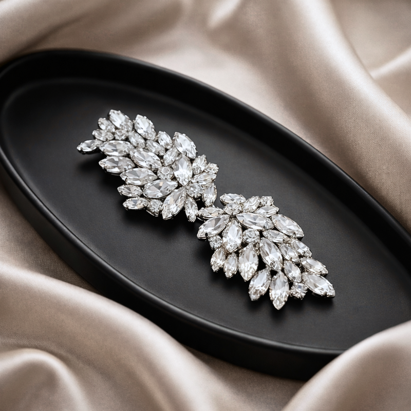 Celestial Wings Crystal Clip (Pair)