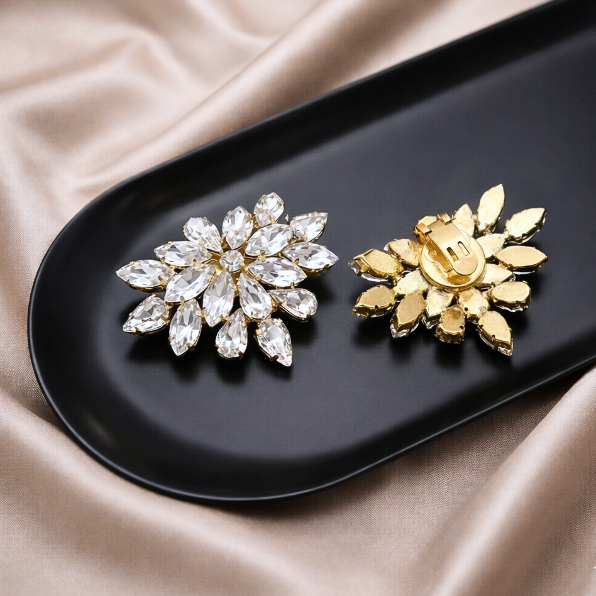 Starburst Crystal Clip (Pair)