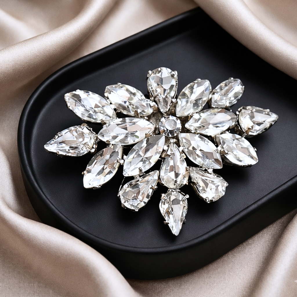 Starburst Crystal Clip (Pair)