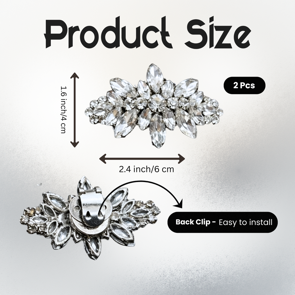 Marquise Bloom Crystal Clip (Pair)