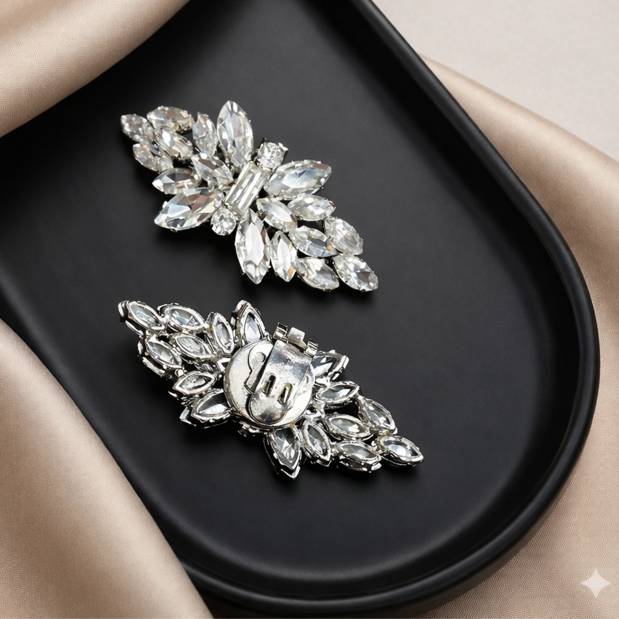 Radiance Crown Crystal Clip (Pair)