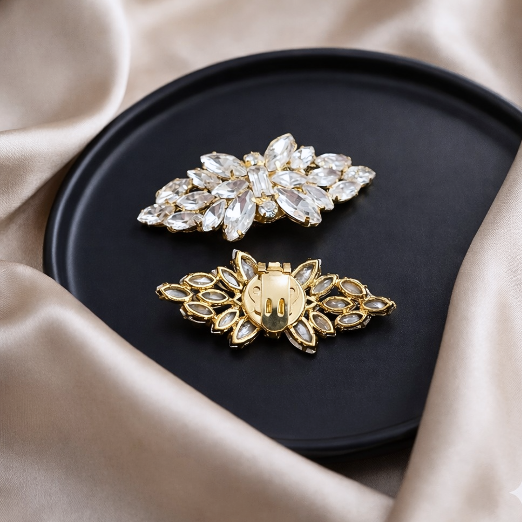 Radiance Crown Crystal Clip (Pair)