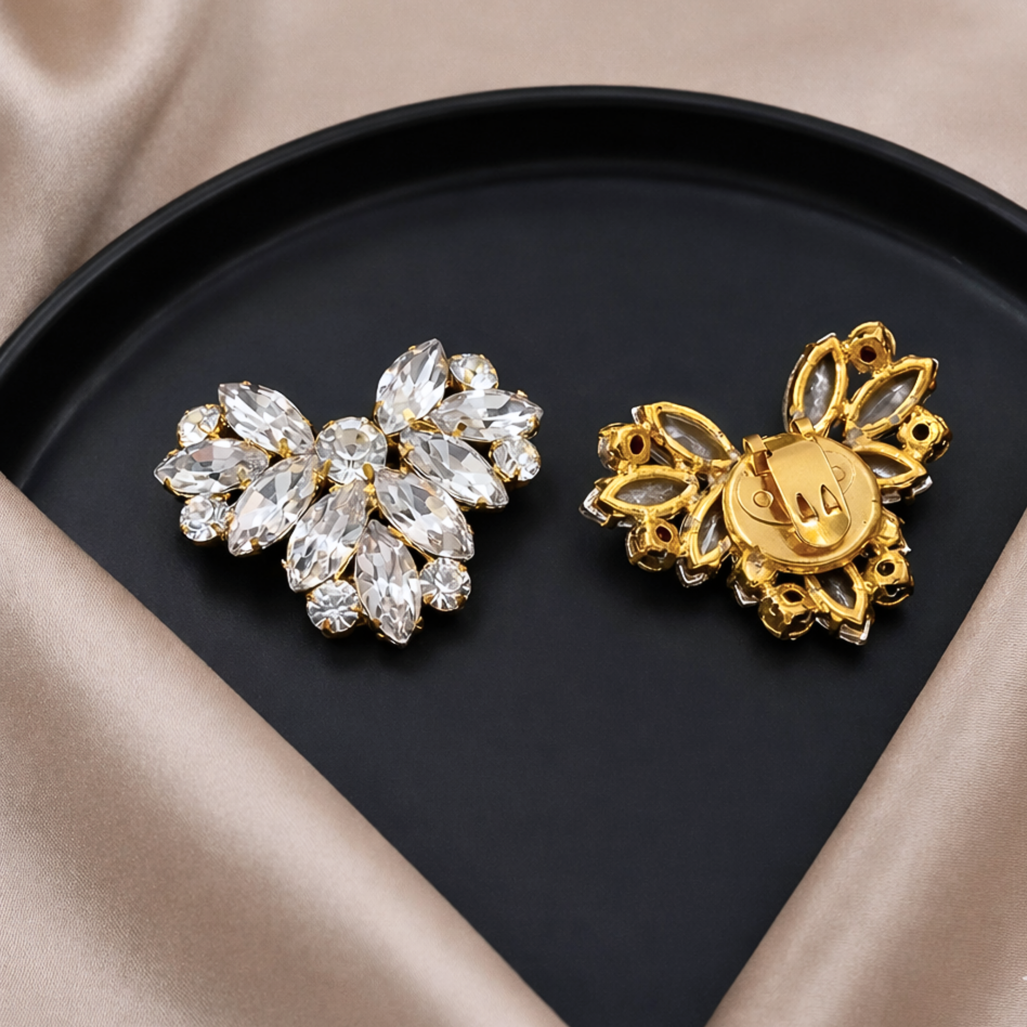 Radiance Heart Crystal Clip (Pair)