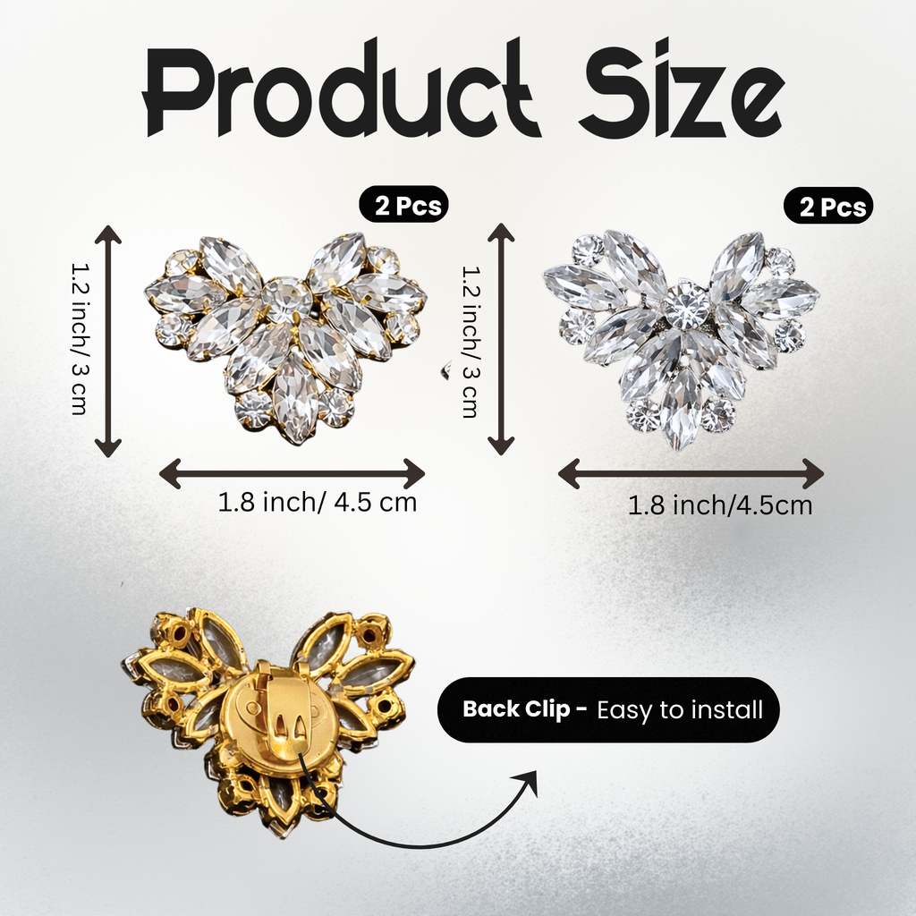 Radiance Heart Crystal Clip (Pair)