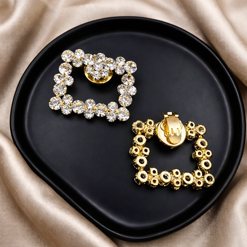 Radiant Frame Crystal Clip (Pair)
