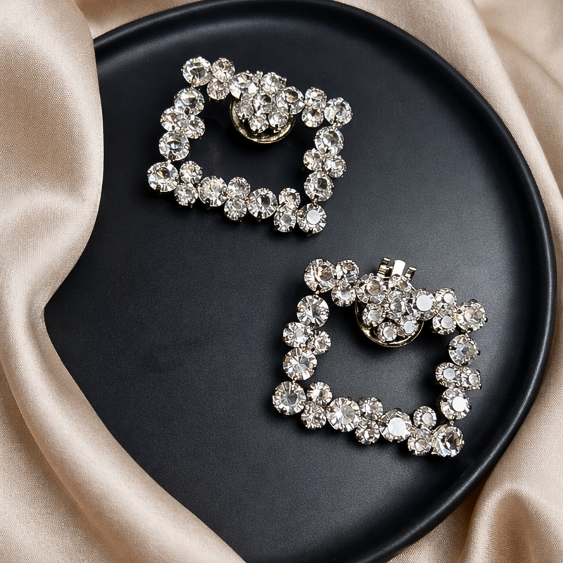 Radiant Frame Crystal Clip (Pair)