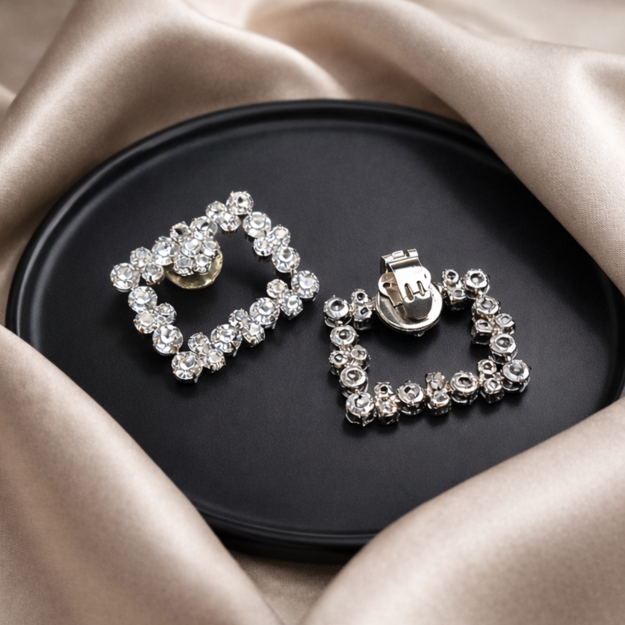 Radiant Frame Crystal Clip (Pair)