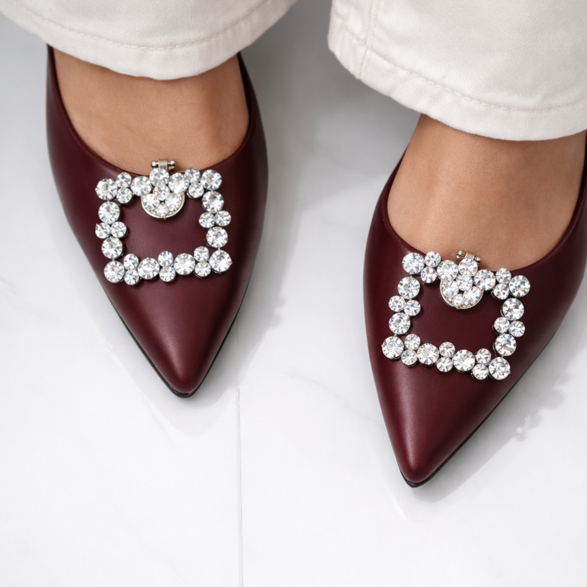 Radiant Frame Crystal Clip (Pair)