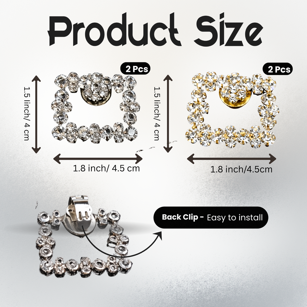 Radiant Frame Crystal Clip (Pair)