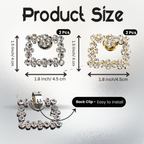 Radiant Frame Crystal Clip (Pair)