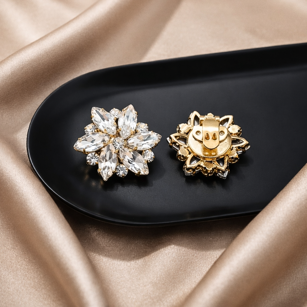 Starlight Bloom Crystal Clip (Pair)