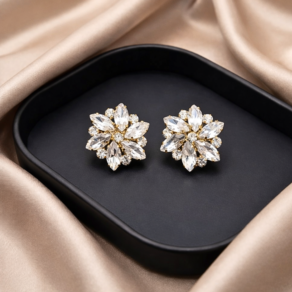 Starlight Bloom Crystal Clip (Pair)