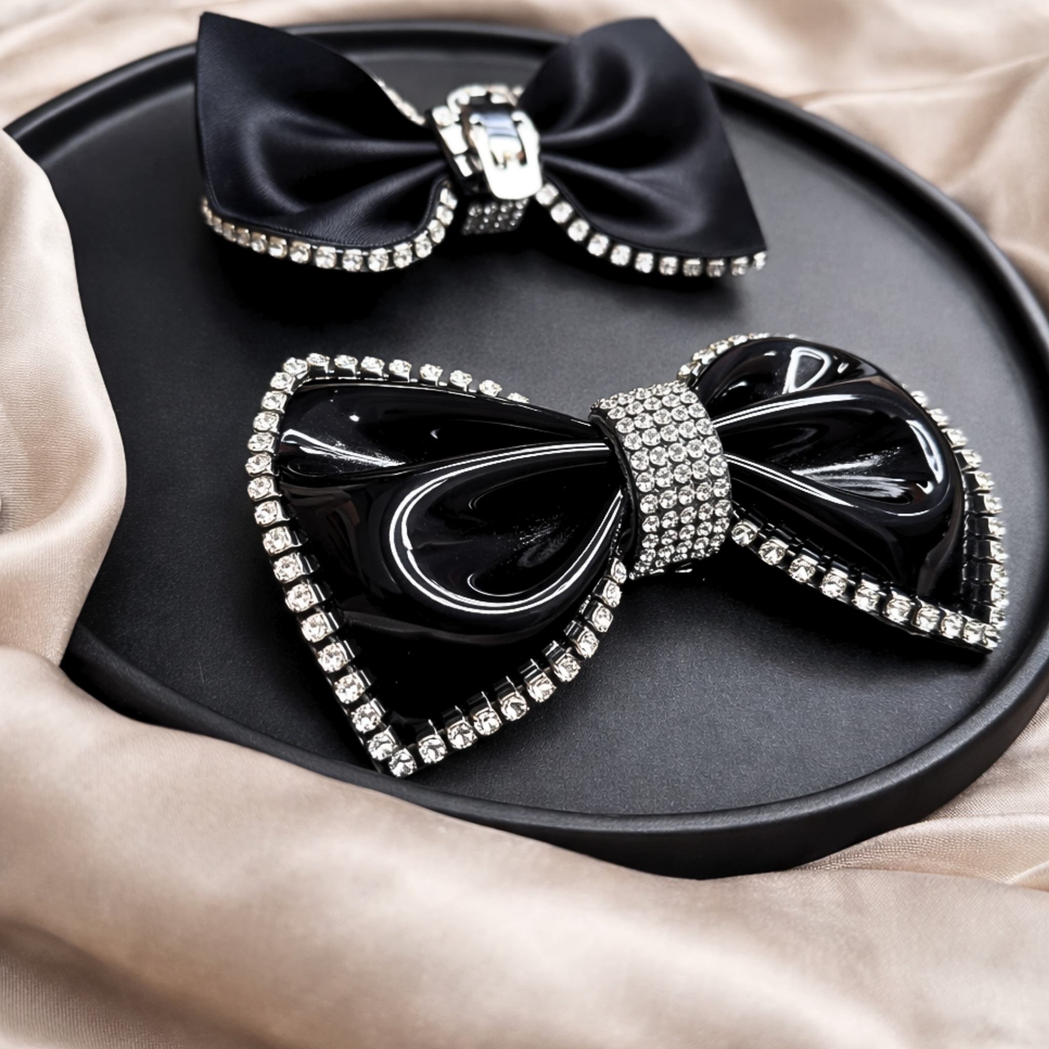 Gloss Bow Clip (Pair)