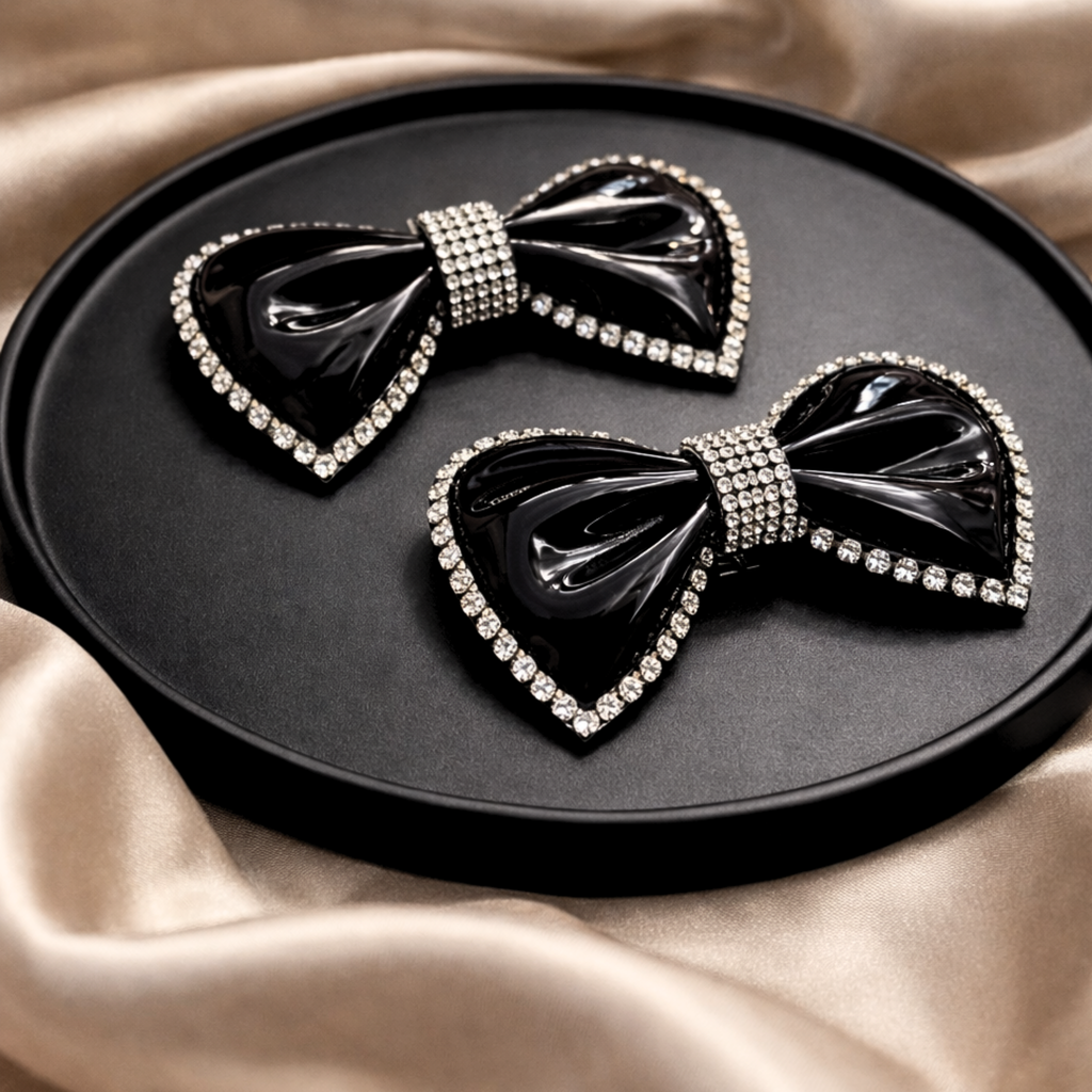 Gloss Bow Clip (Pair)
