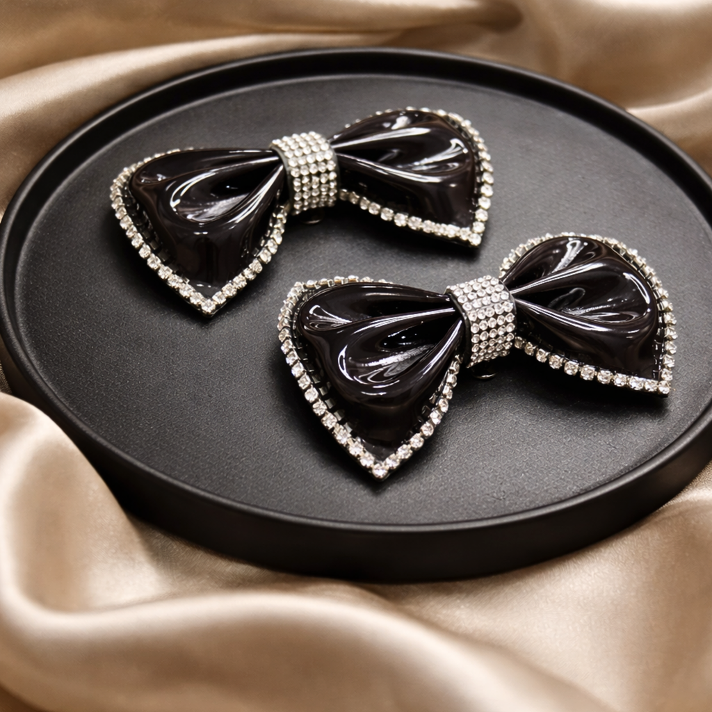 Gloss Bow Clip (Pair)