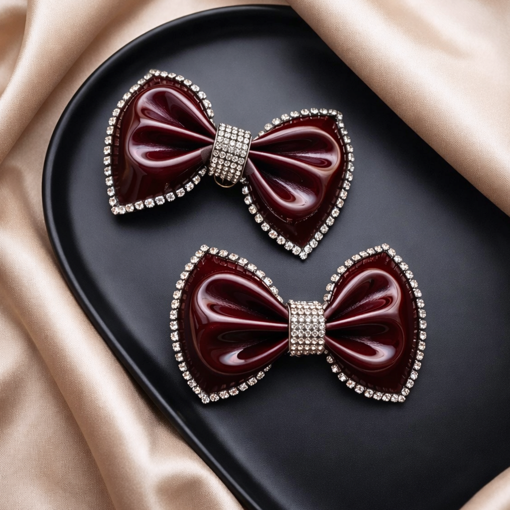 Gloss Bow Clip (Pair)