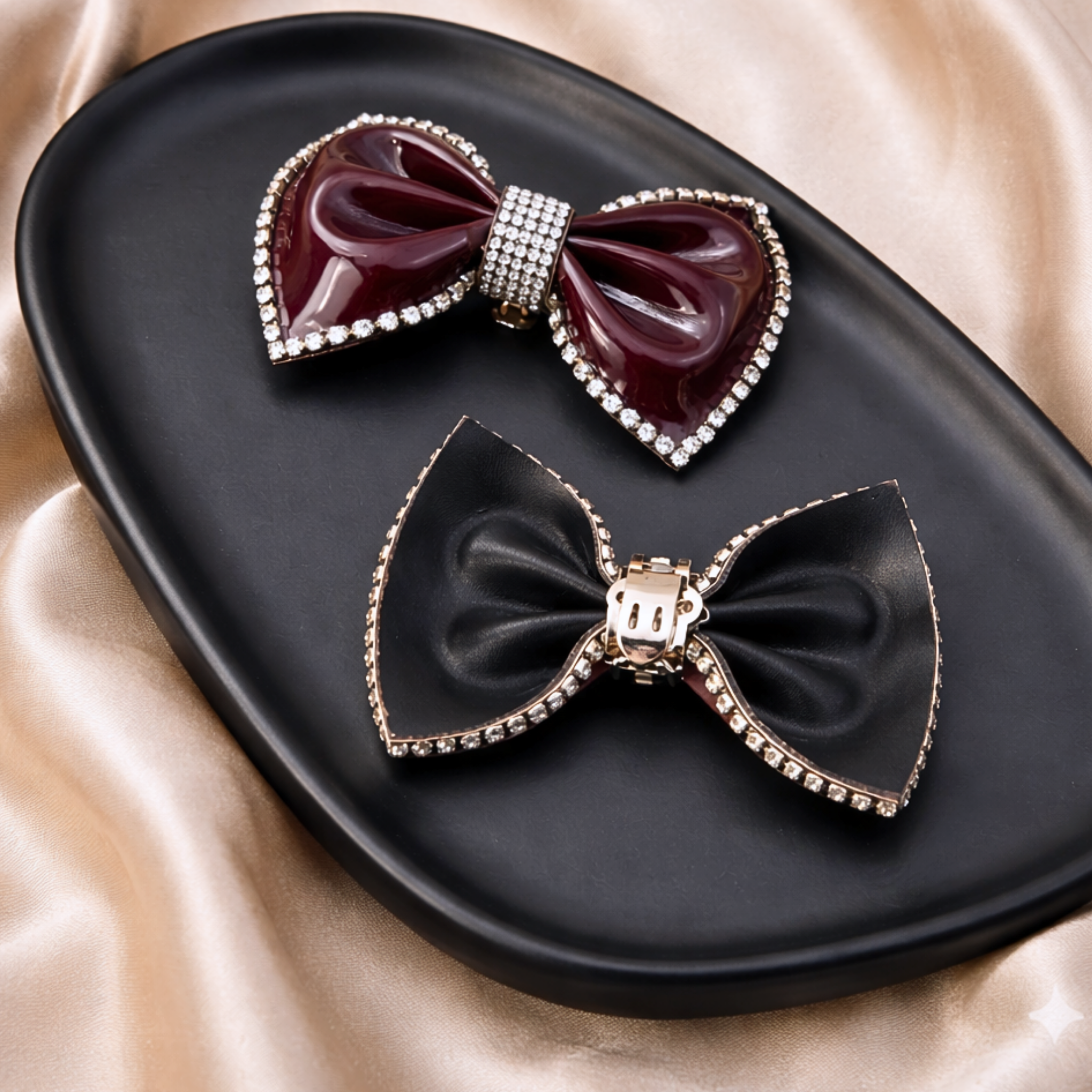 Gloss Bow Clip (Pair)