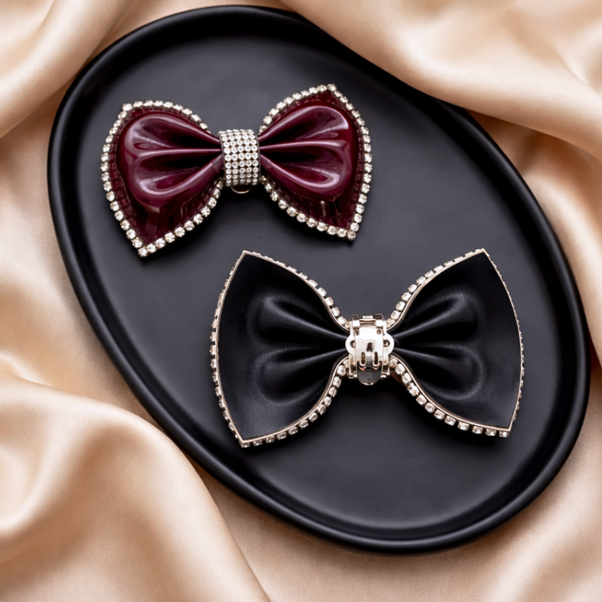 Gloss Bow Clip (Pair)