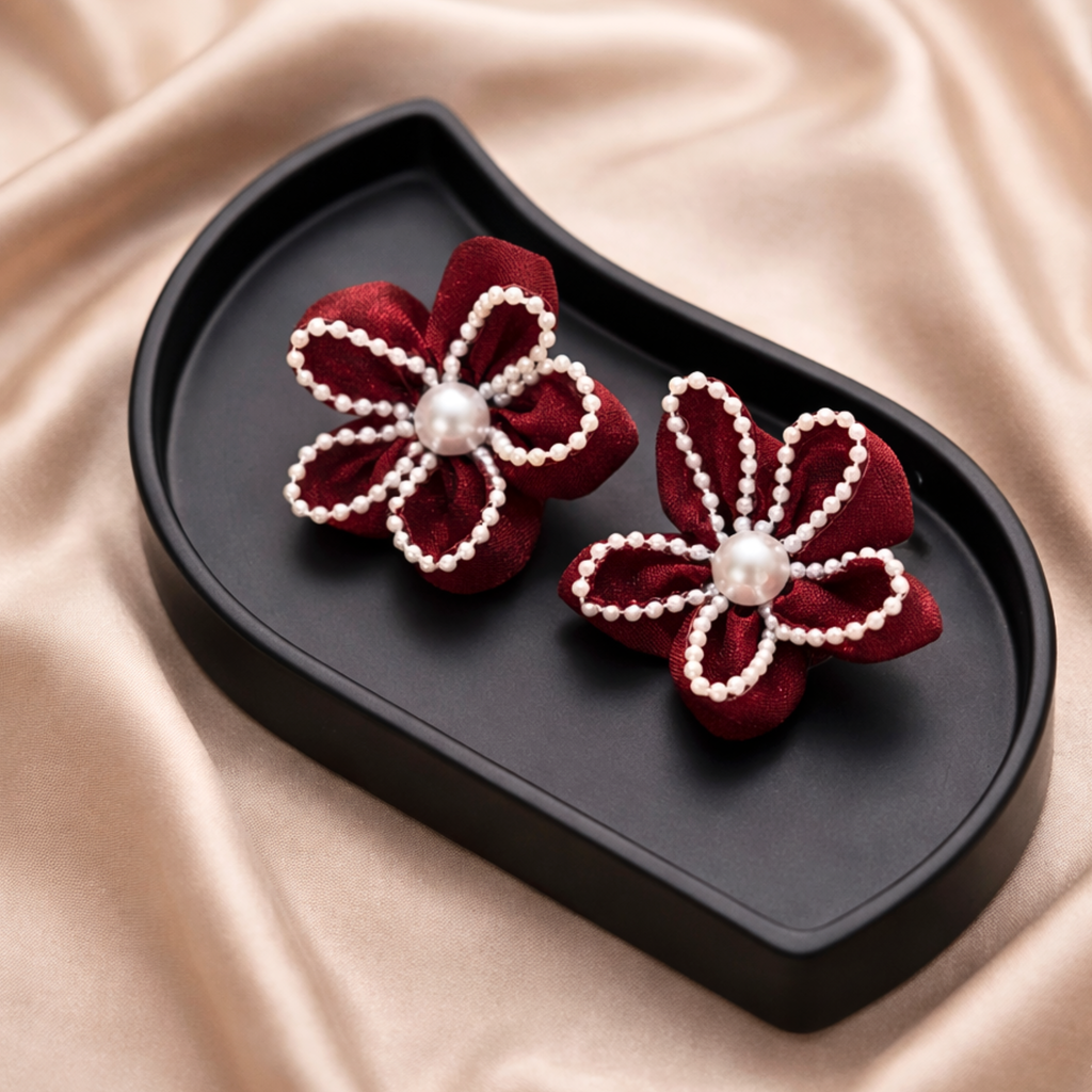 Pearl Bloom Flower Clip (Pair)