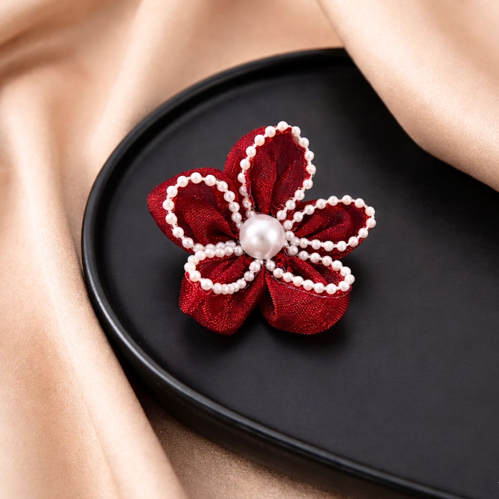 Pearl Bloom Flower Clip (Pair)