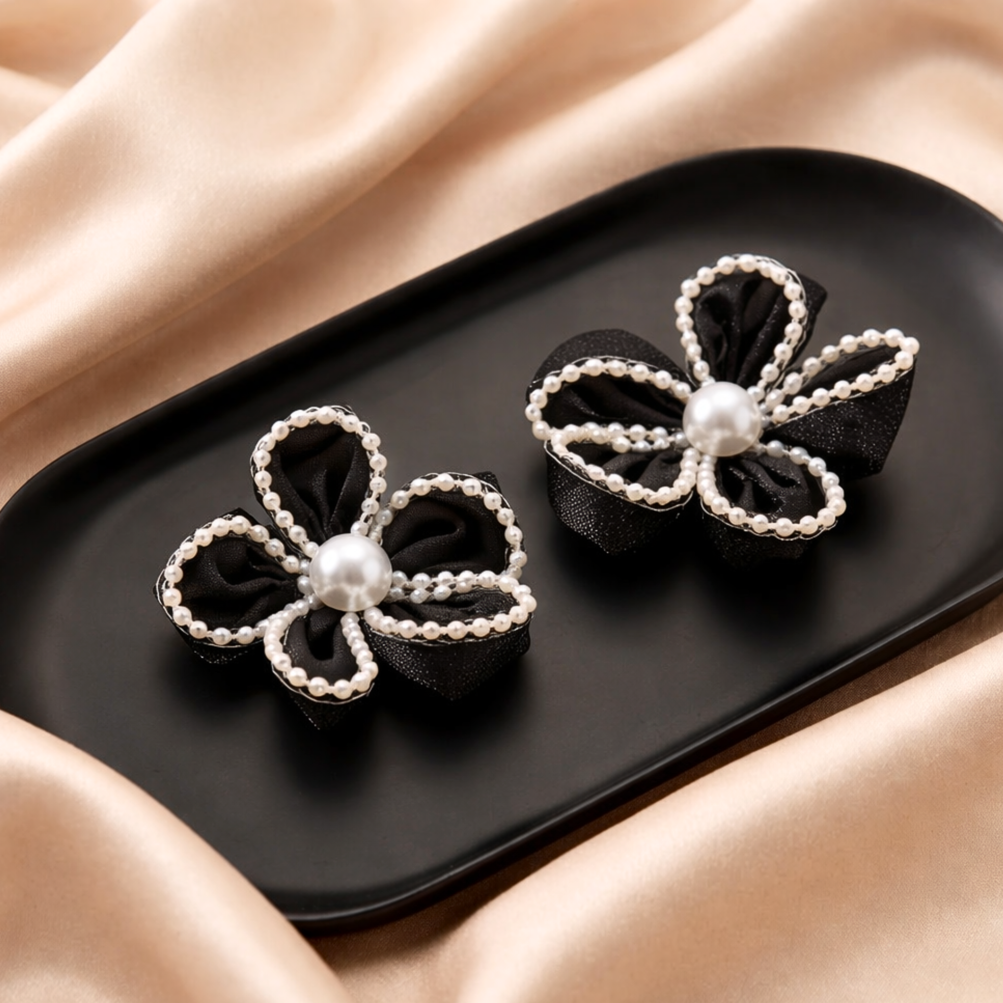 Pearl Bloom Flower Clip (Pair)
