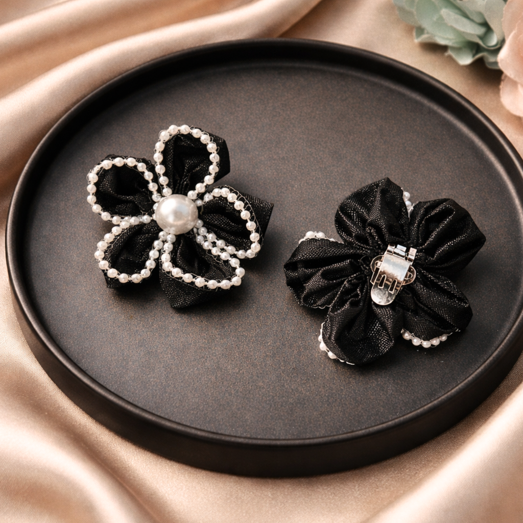 Pearl Bloom Flower Clip (Pair)