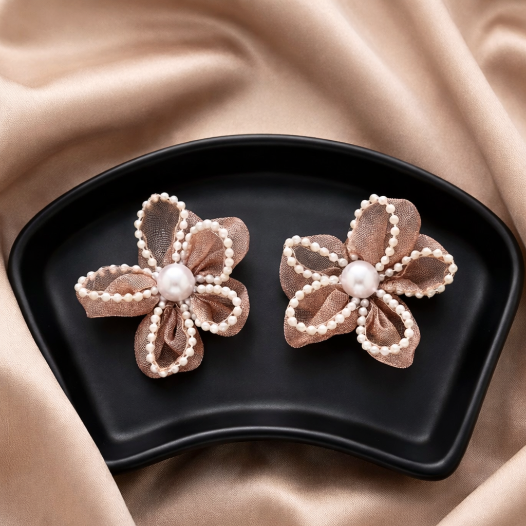 Pearl Bloom Flower Clip (Pair)