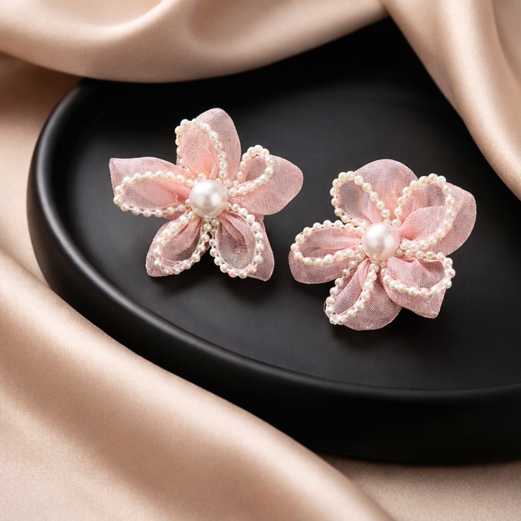 Pearl Bloom Flower Clip (Pair)