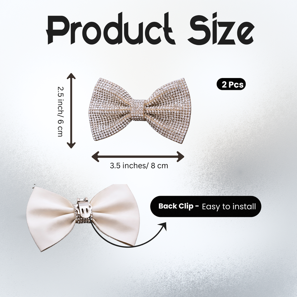 Glitz Knot Bow Clip (Pair)