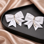 Ivory Pearl Bow Clip