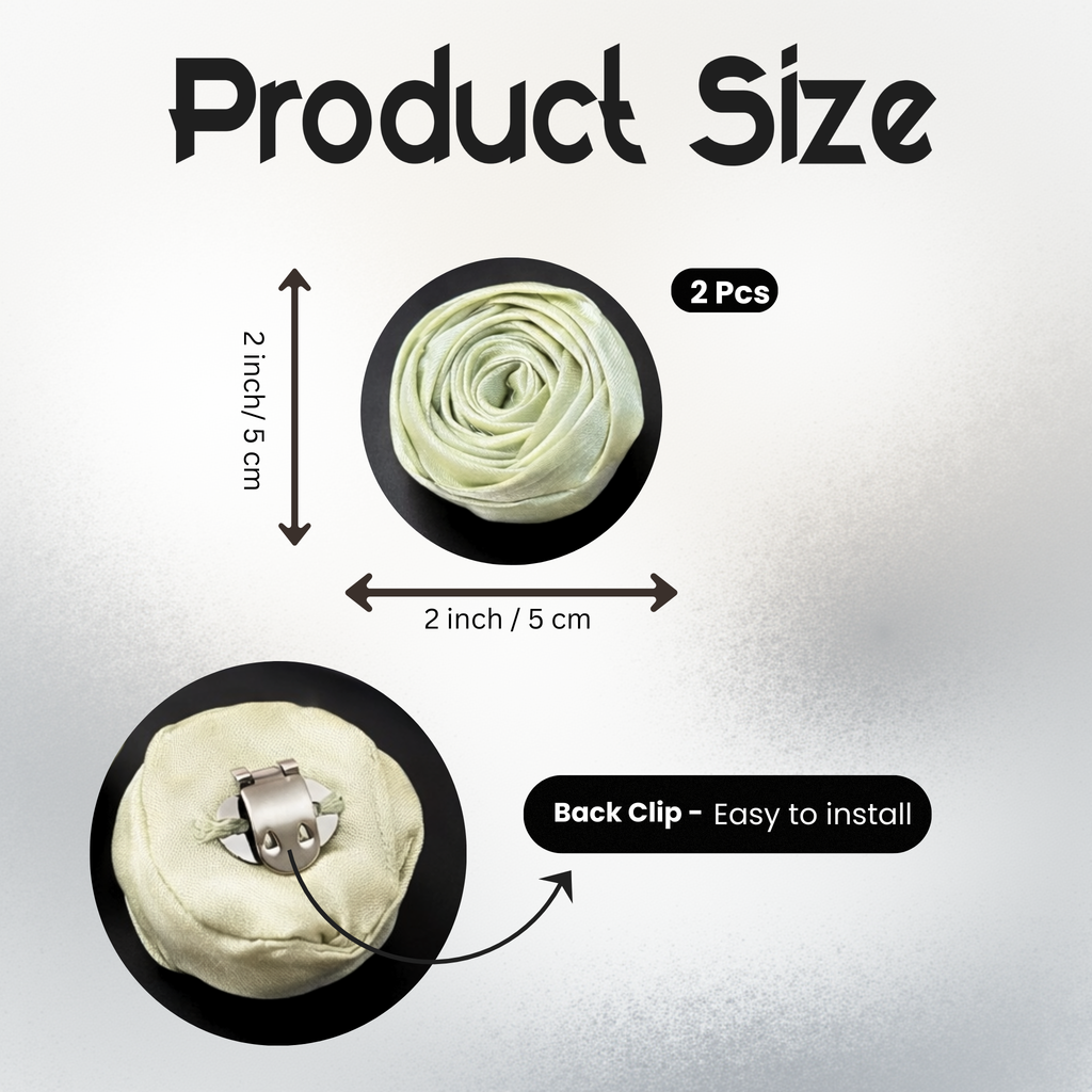 Satin Swirl Clip (Pair)